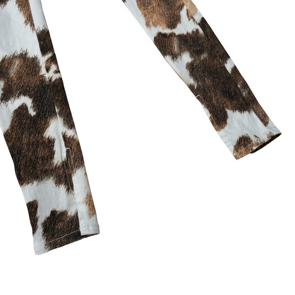 WeWoreWhat Women's Slim Cow Print Split Cuff Pants Size 26 - 27 x 33 Measured - Picture 3 of 6